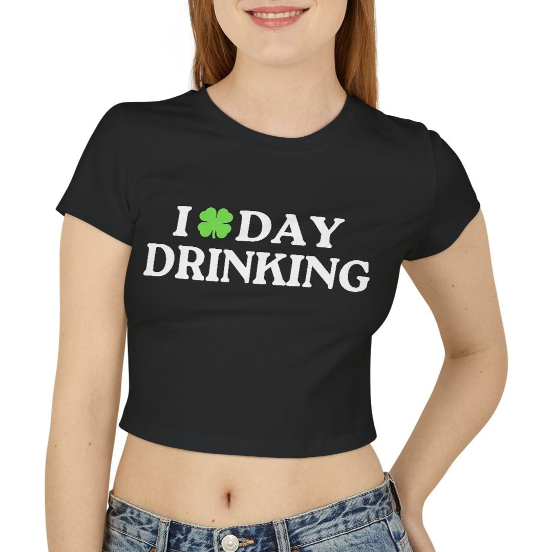 I Love Day Drinking Shamrock St Patrick's Day Baby Tee