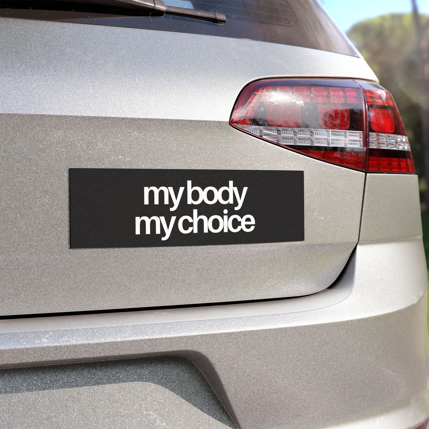 My Body My Choice Black & White Car Magnet