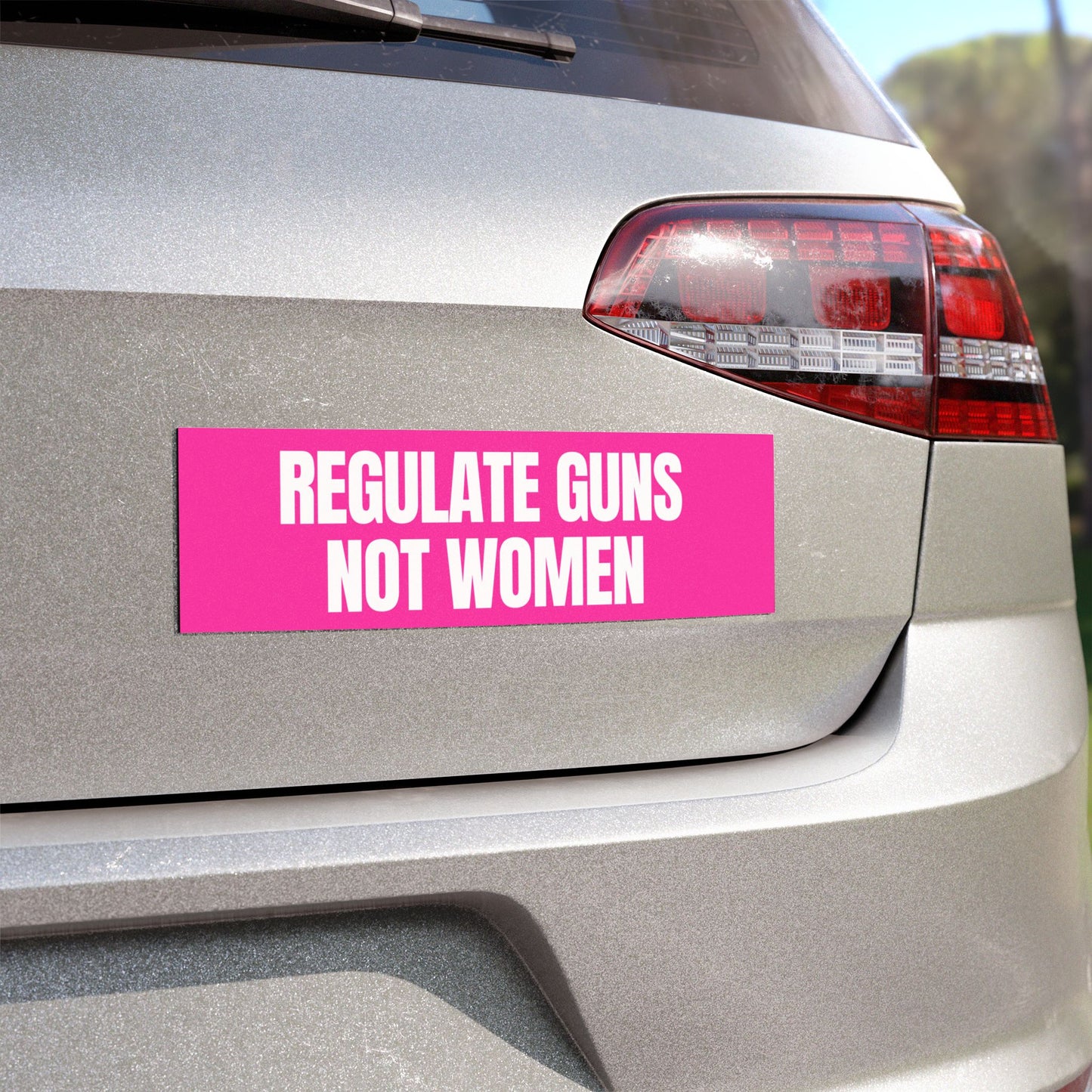 Regulate Guns Not Women Car Magnet