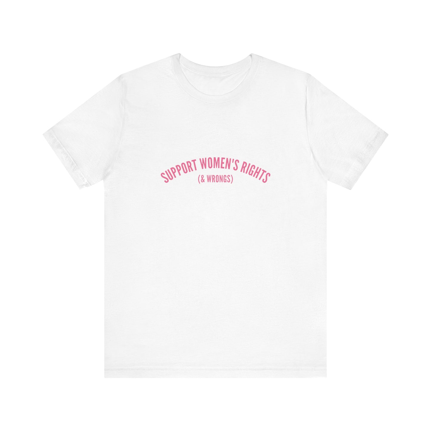 Support Women's Rights and Wrongs, Soft Unisex T-Shirt