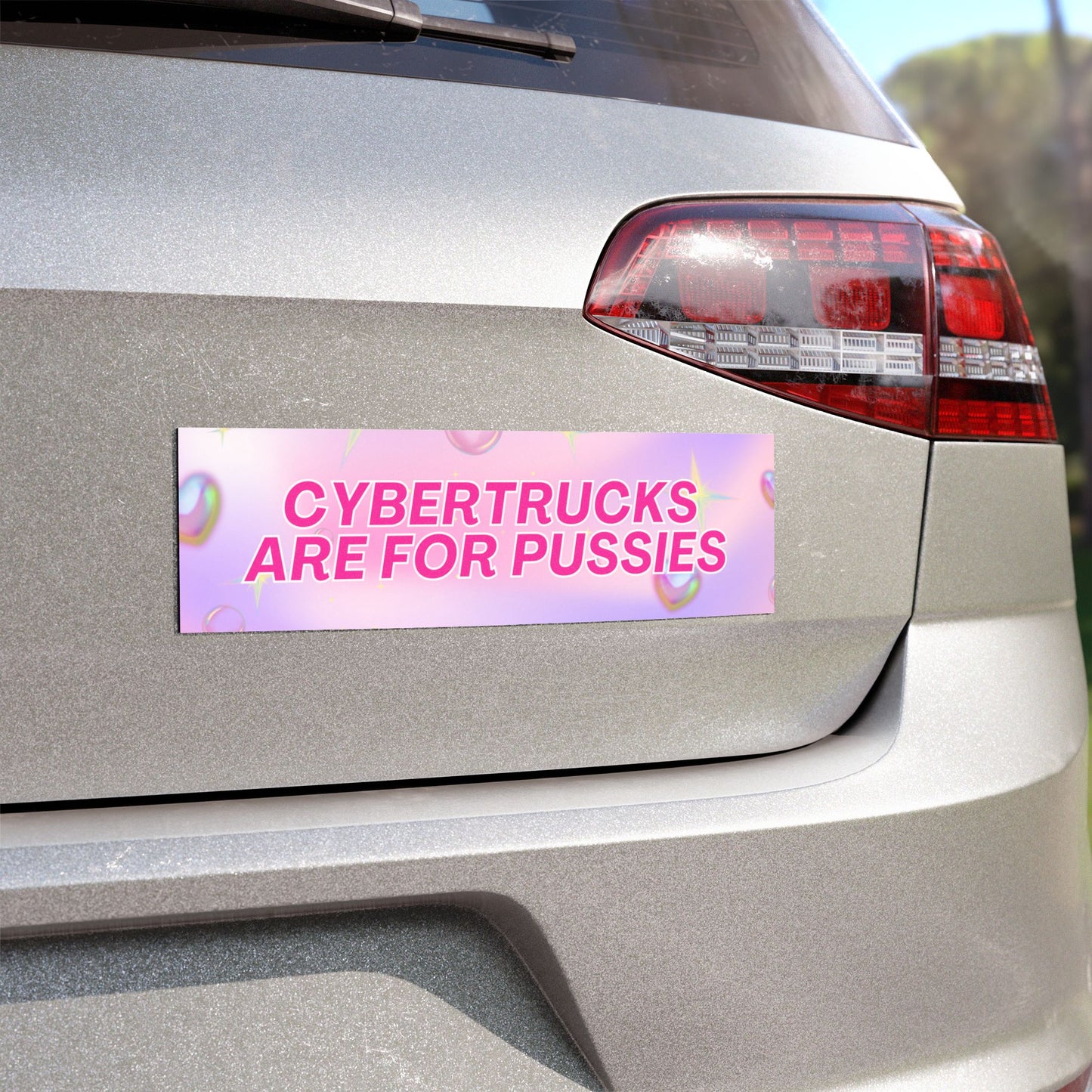 Cybertrucks Are For Pussies Y2K Car Magnet