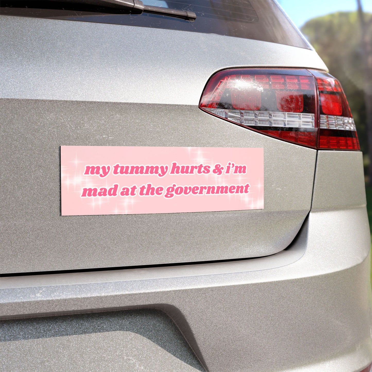 My Tummy Hurts And I'm Mad At The Government Car Magnet