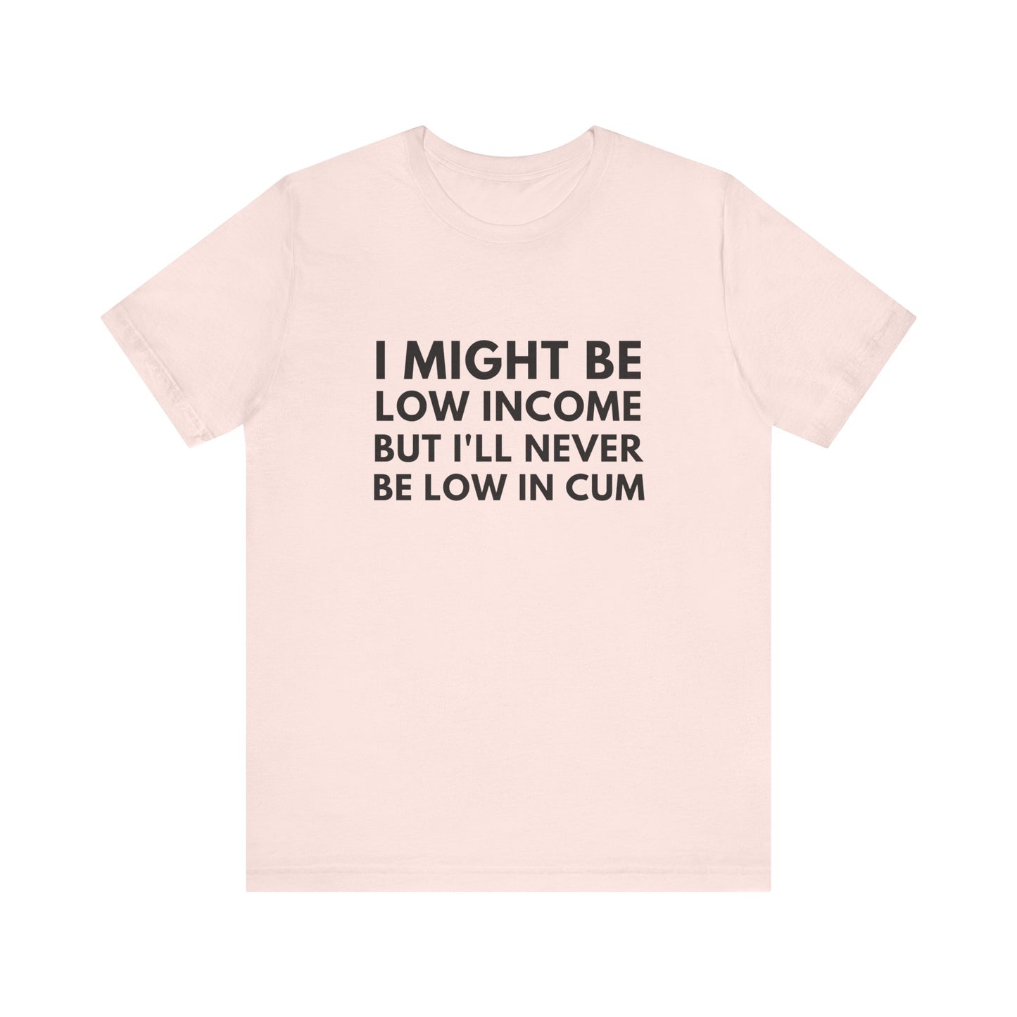 I Might Be Low Income But I'll Never Be Low In Cum Funny Unisex T-Shirt