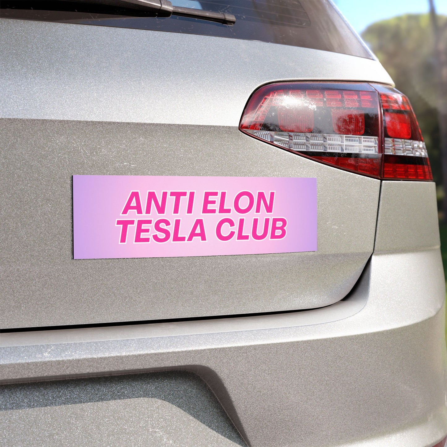 Anti Elon Tesla Club Car Magnet