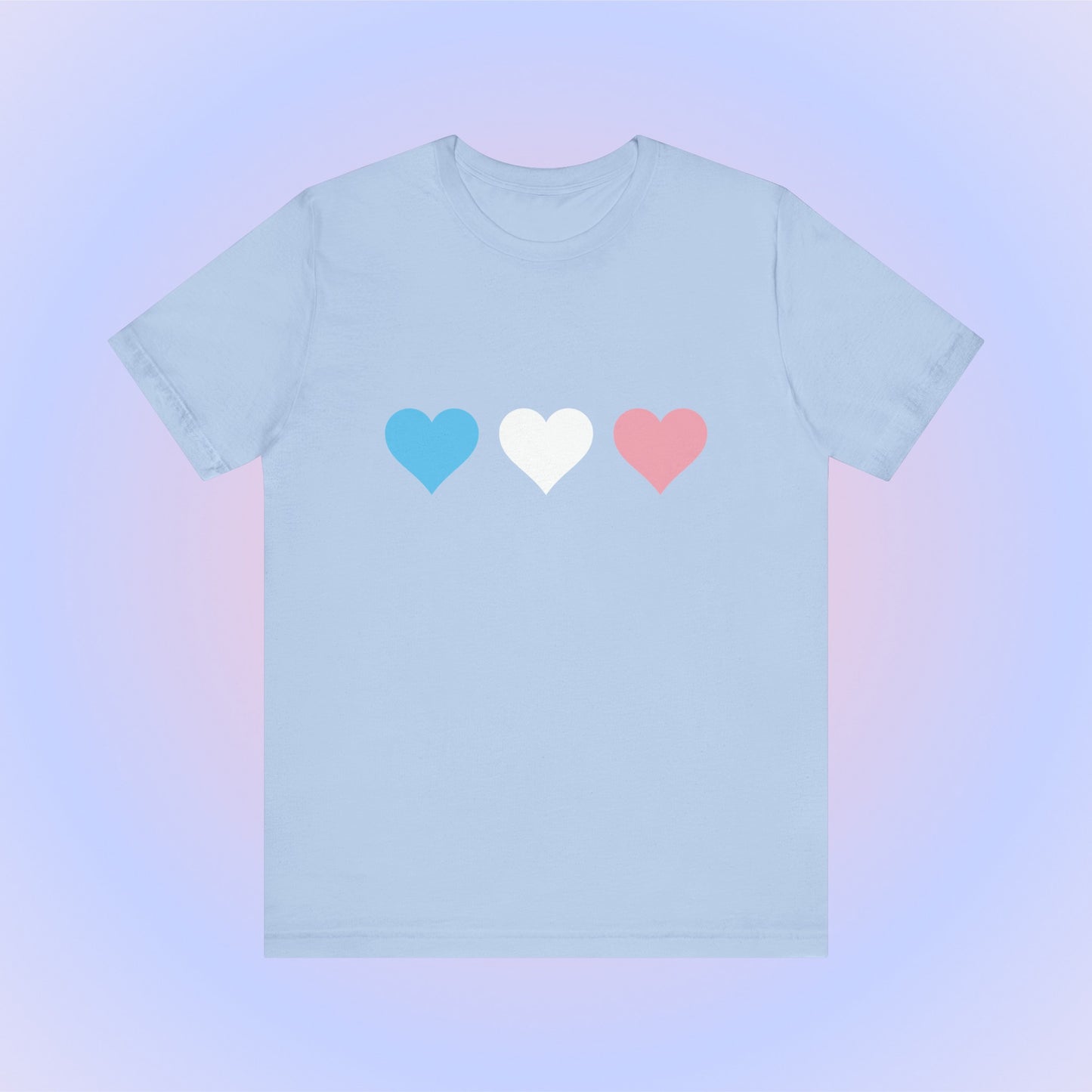 Transgender Pride Hearts, Soft Unisex T-Shirt