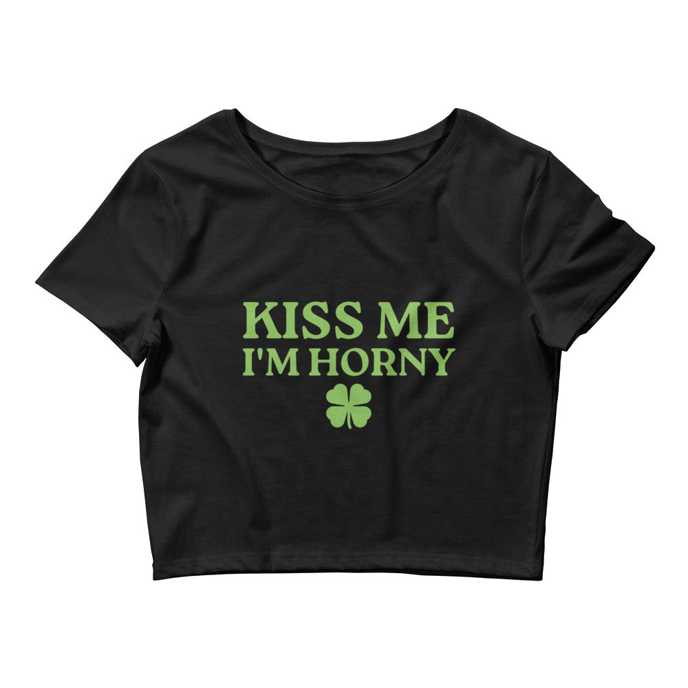 Kiss Me I'm Horny Crop Top