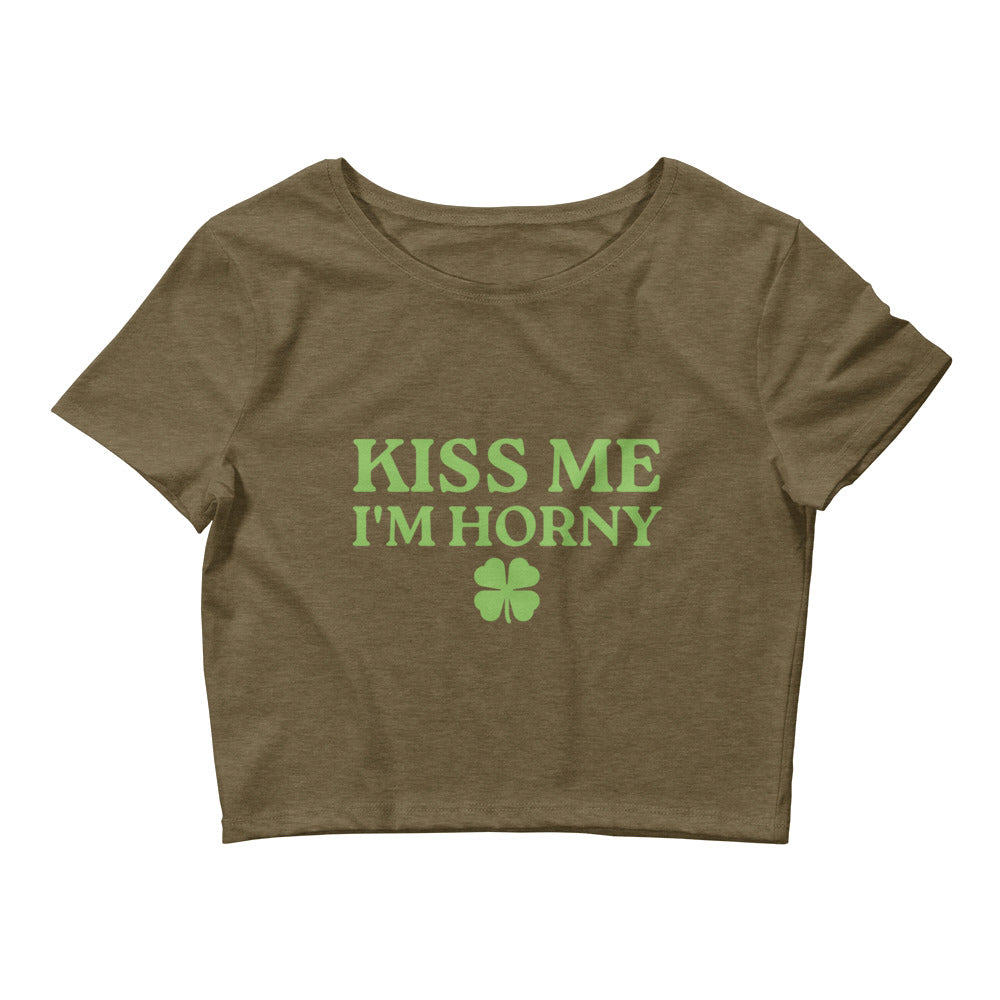 Kiss Me I'm Horny Crop Top