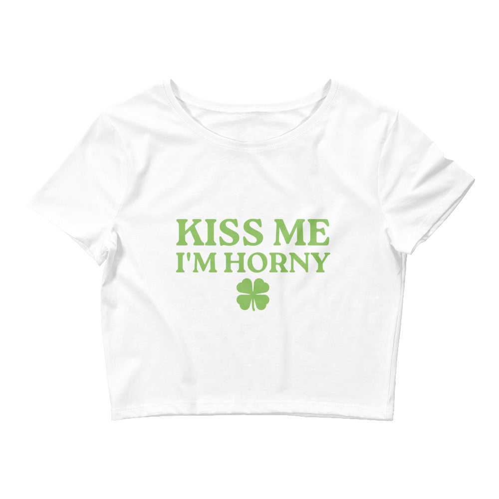 Kiss Me I'm Horny Crop Top