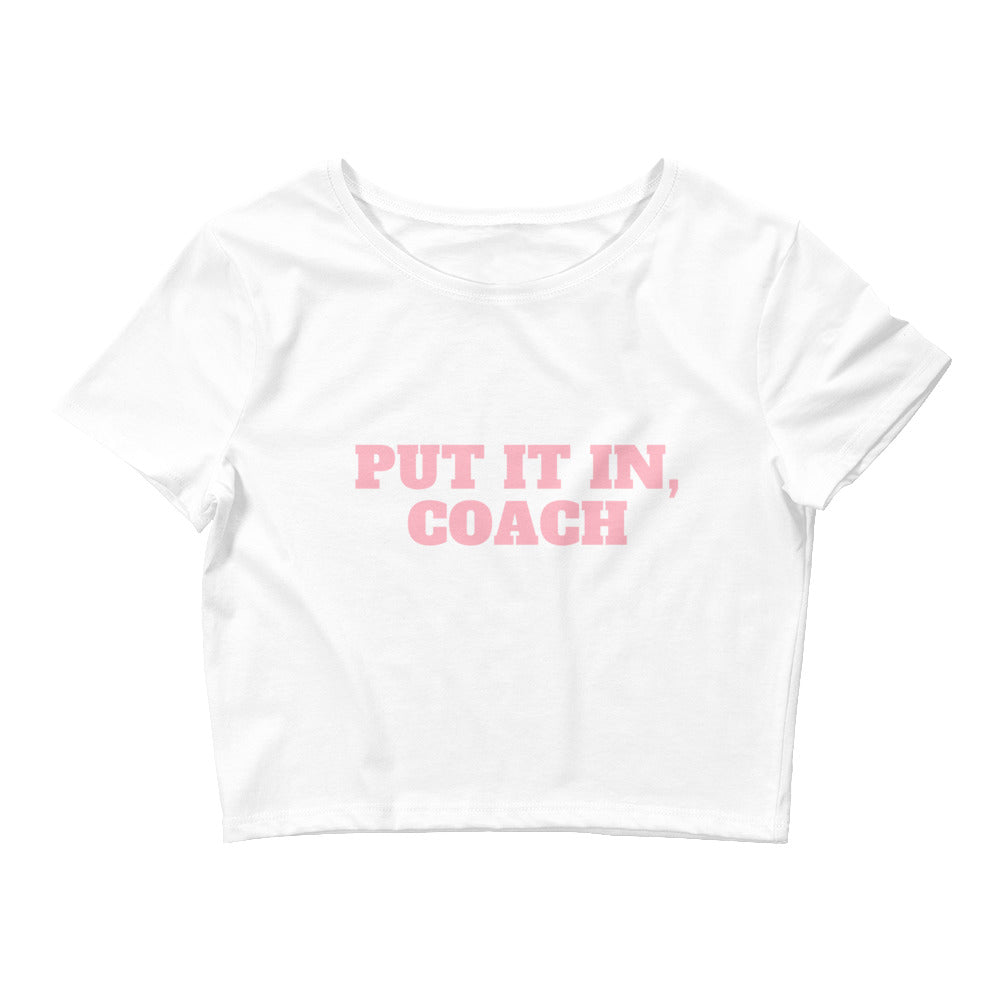 Put It In Coach Funny Sports Crop Top