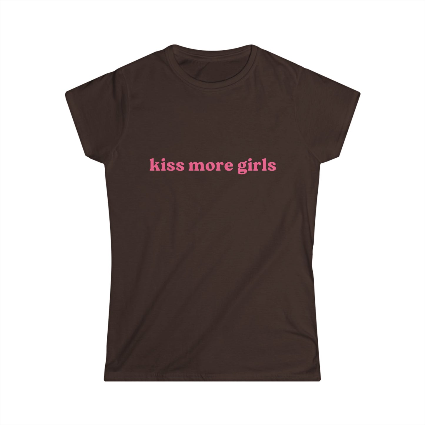 Kiss More Girls Fitted Tee