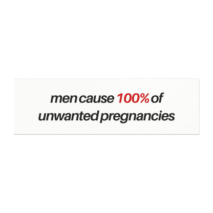 Men Cause 100% Of Unwanted Pregnancies Car Magnet