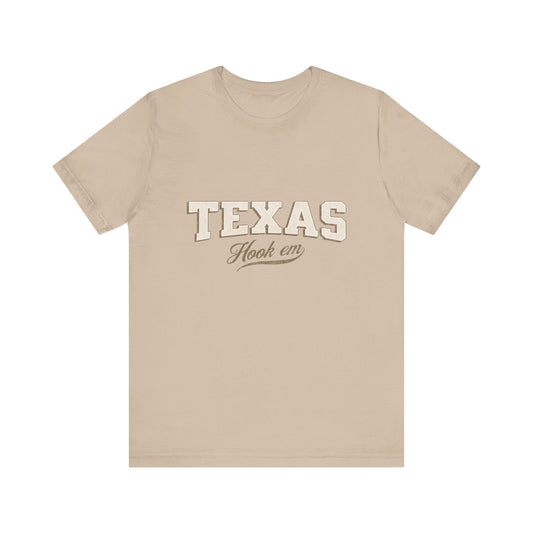 Texas Hook Em Vintage Neutral T-Shirt