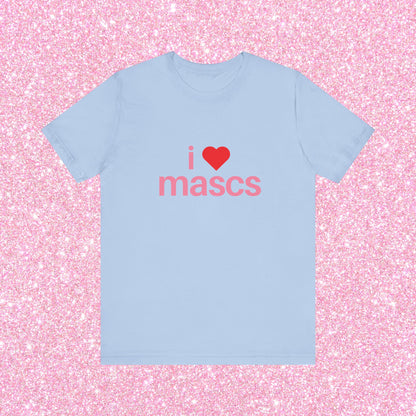I Love Mascs, Soft Unisex T-Shirt