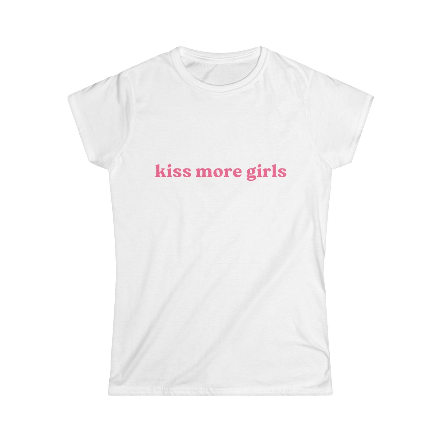 Kiss More Girls Fitted Tee