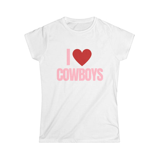 I Heart Cowboys Fitted Tee