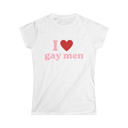I Love Gay Men Fitted Tee