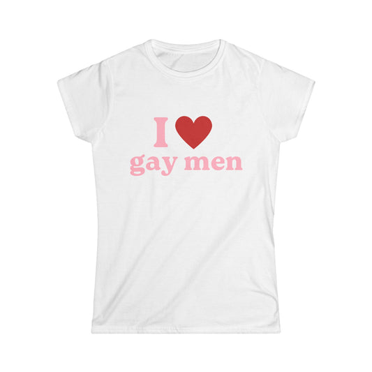 I Love Gay Men Fitted Tee