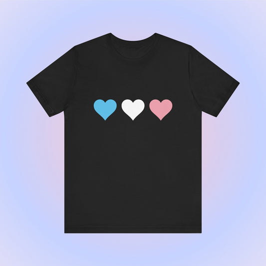Transgender Pride Hearts, Soft Unisex T-Shirt
