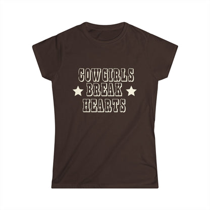 Cowgirls Break Hearts Fitted Tee