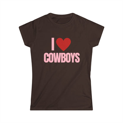 I Heart Cowboys Fitted Tee