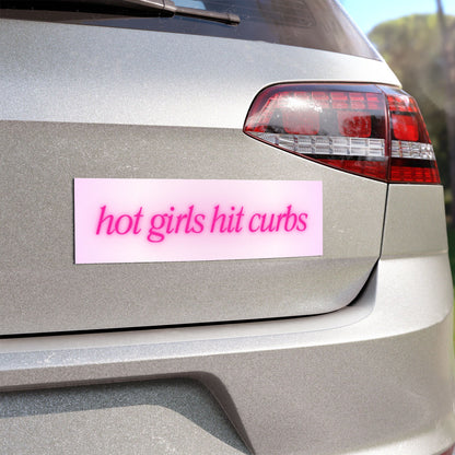 Hot Girls Hit Curbs Car Magnet