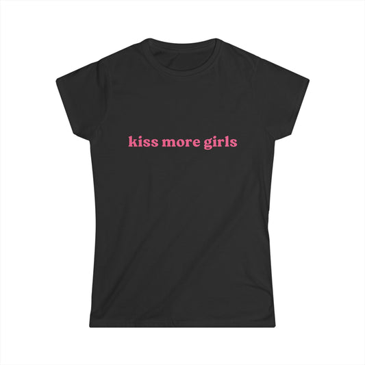 Kiss More Girls Fitted Tee