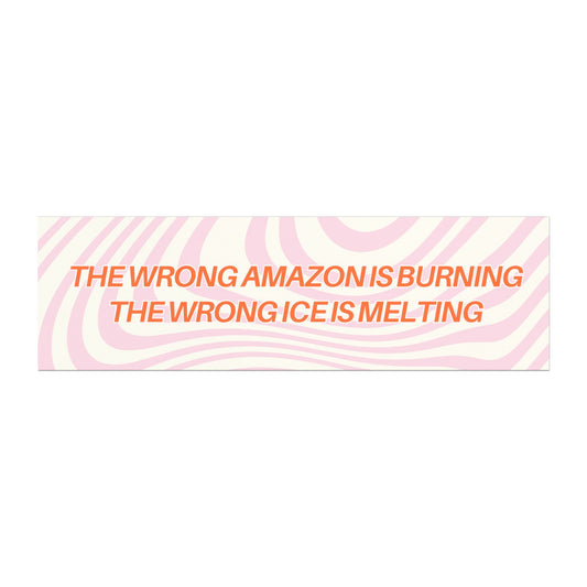 The Wrong Amazon Is Burning, The Wrong Ice Is Melting Car Magnet