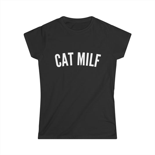 Cat MILF Fitted Tee