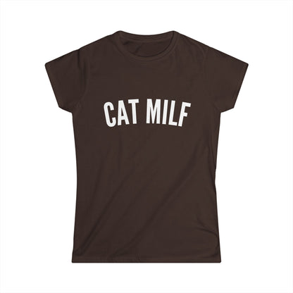 Cat MILF Fitted Tee