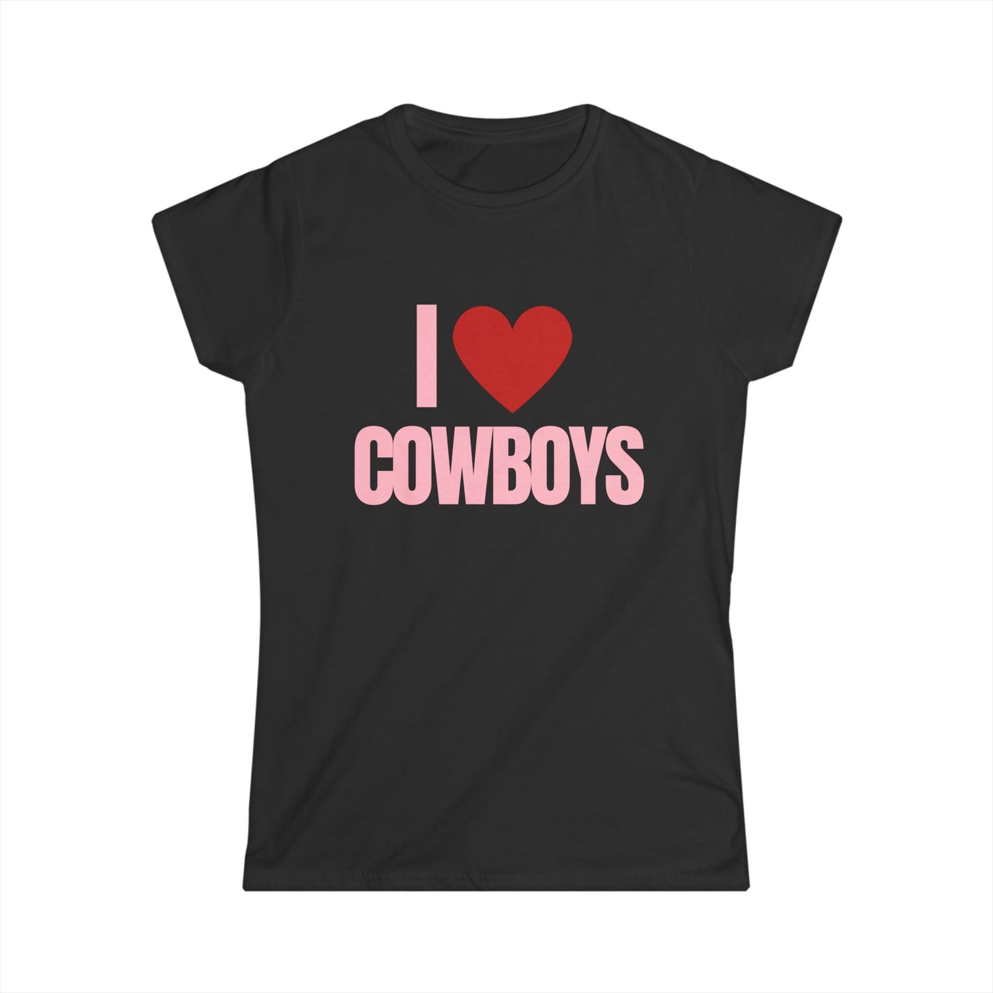 I Heart Cowboys Fitted Tee