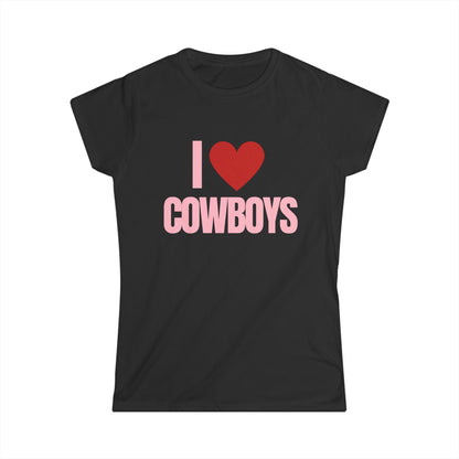 I Heart Cowboys Fitted Tee