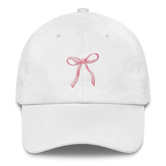 Coquette Embroidered Bow Hat