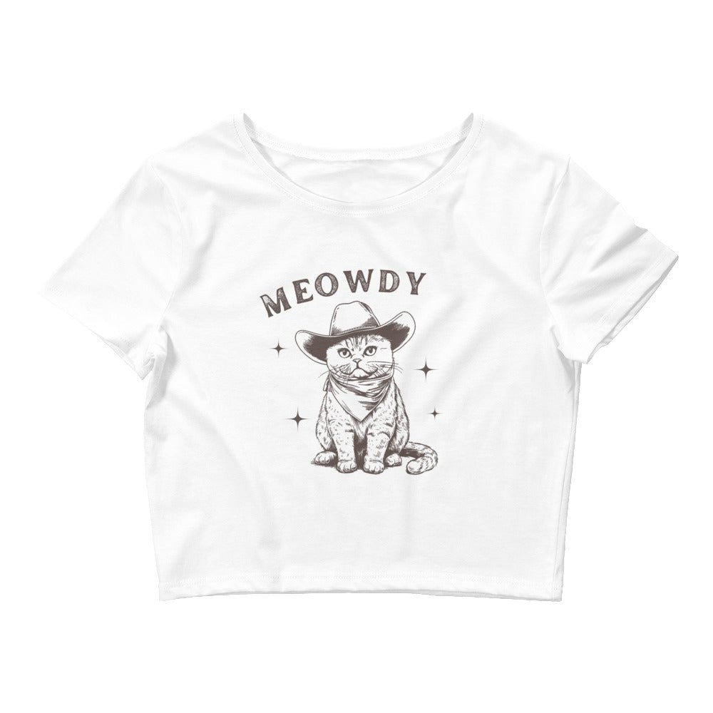 Meowdy Western Cat Crop Top